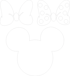 Minnie Mouse Sketch Svg Vector, Free Vectors File